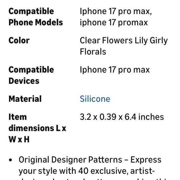 Floral Pattern Phone Case - Picture 3 of 3